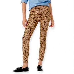 NWT J. Crew Leopard 9” Toothpick Pants Size 25